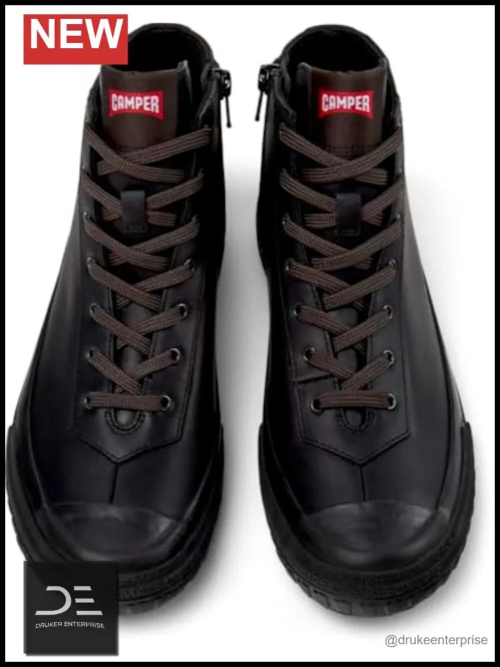 Camper Women's Knee-High Sneaker Bootie Leather Zipper Water Resistant